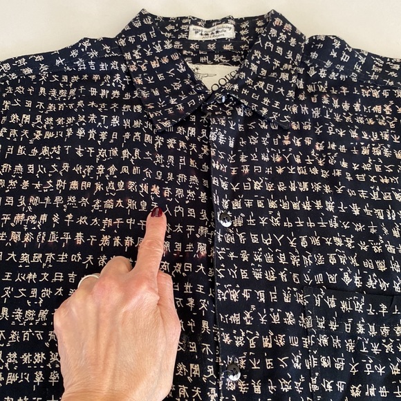 Goouch vintage men’s button down rayon shirt medium - Picture 5 of 5